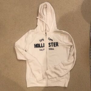 White Hollister Hoodie Size M